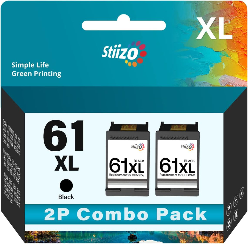 2 Black 61XL Ink Cartridge Combo Pack E312861