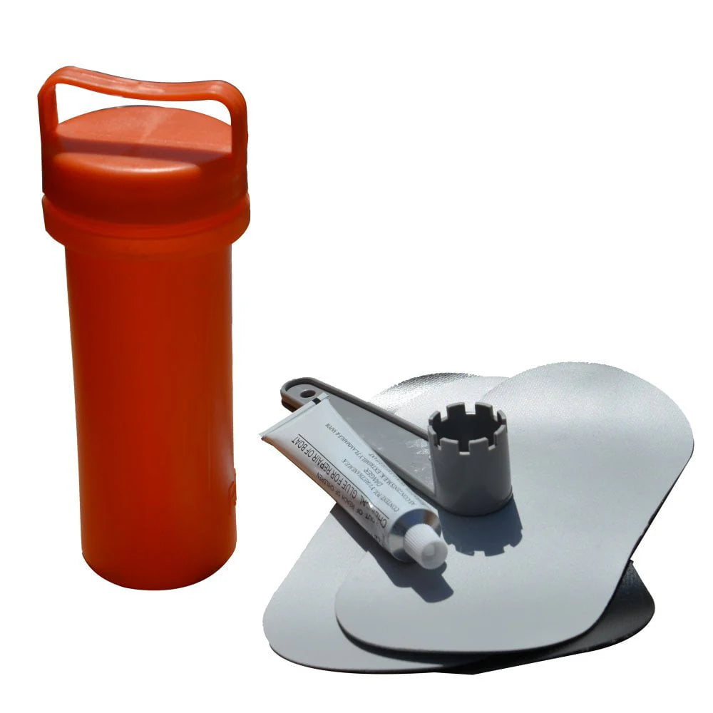 Inflatable Boat Repair Kit, 3X PVC Patch, 1x30g Glue and 1X Valve wrench N681116