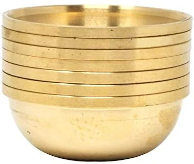 Set of 7 Copper Brass Offering Bowls V572