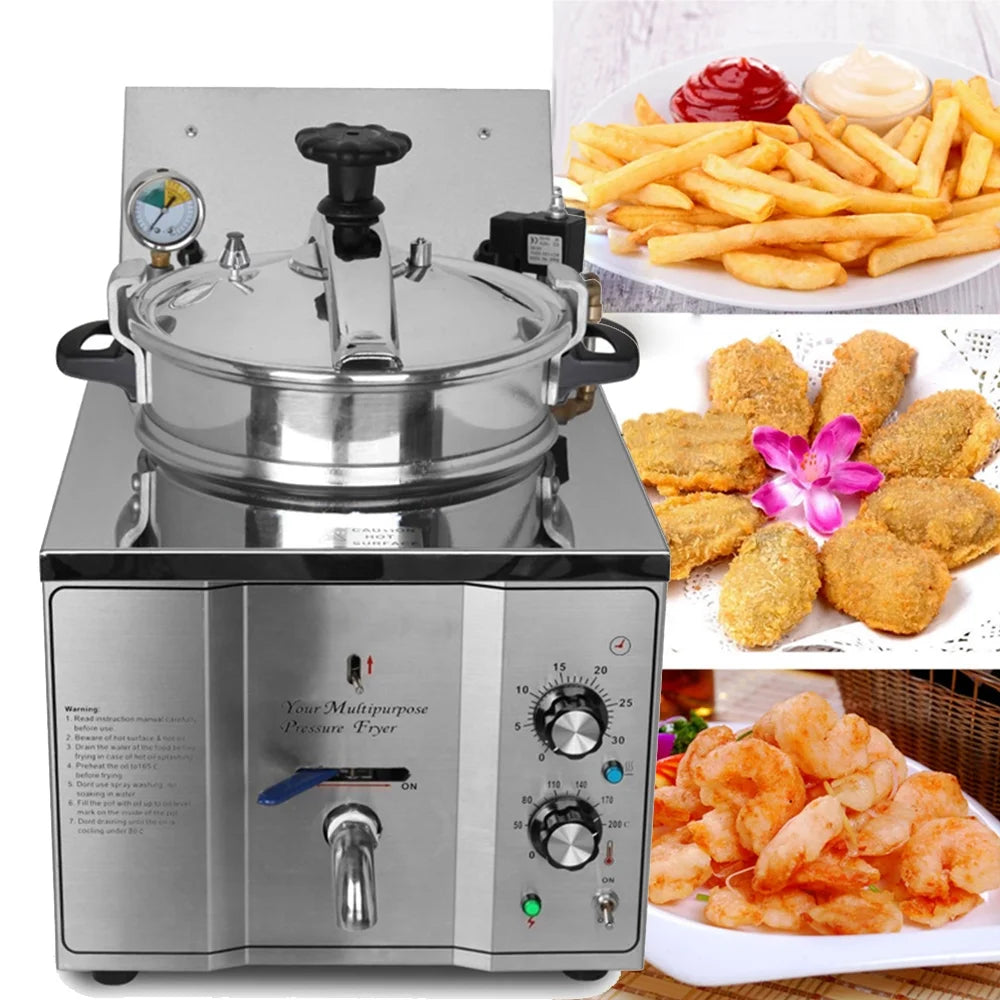 16L Electric High Pressure Stainless Steel Fried Chicken Stove S8017