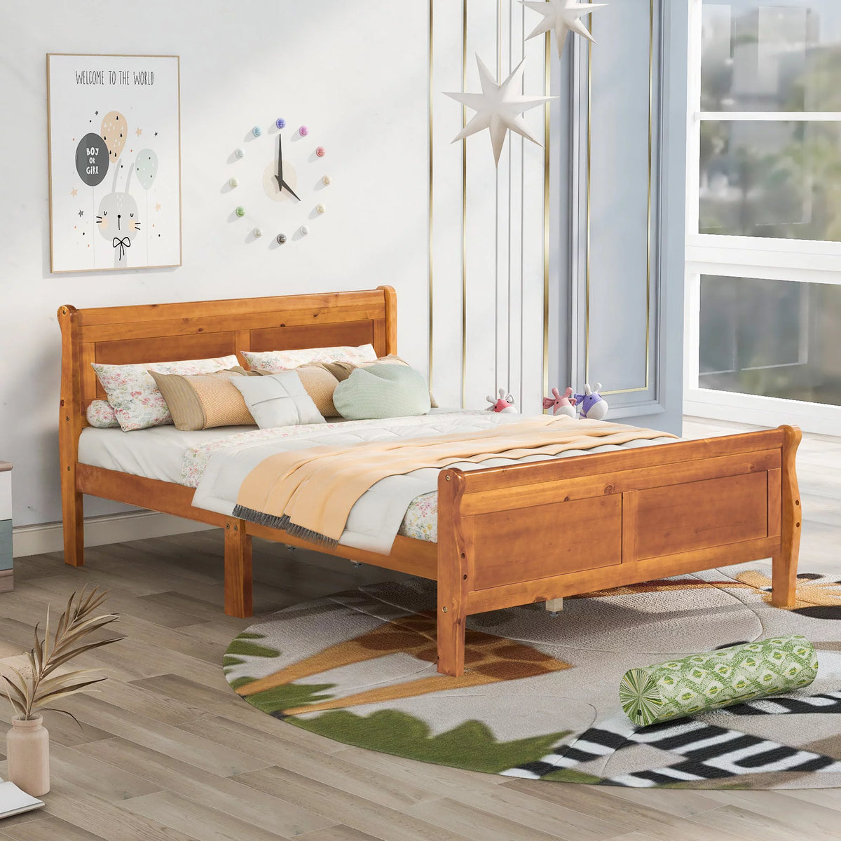 Full Size Wood Platform Bed C77447