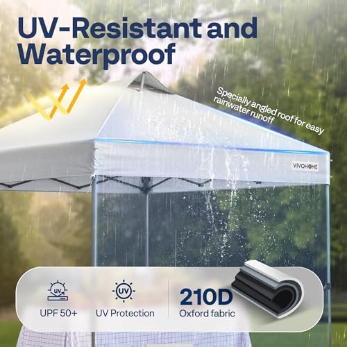 10x10ft Pop Up Canopy Tent with Wheel Carry Bag and 4 Sandbags, White P182077