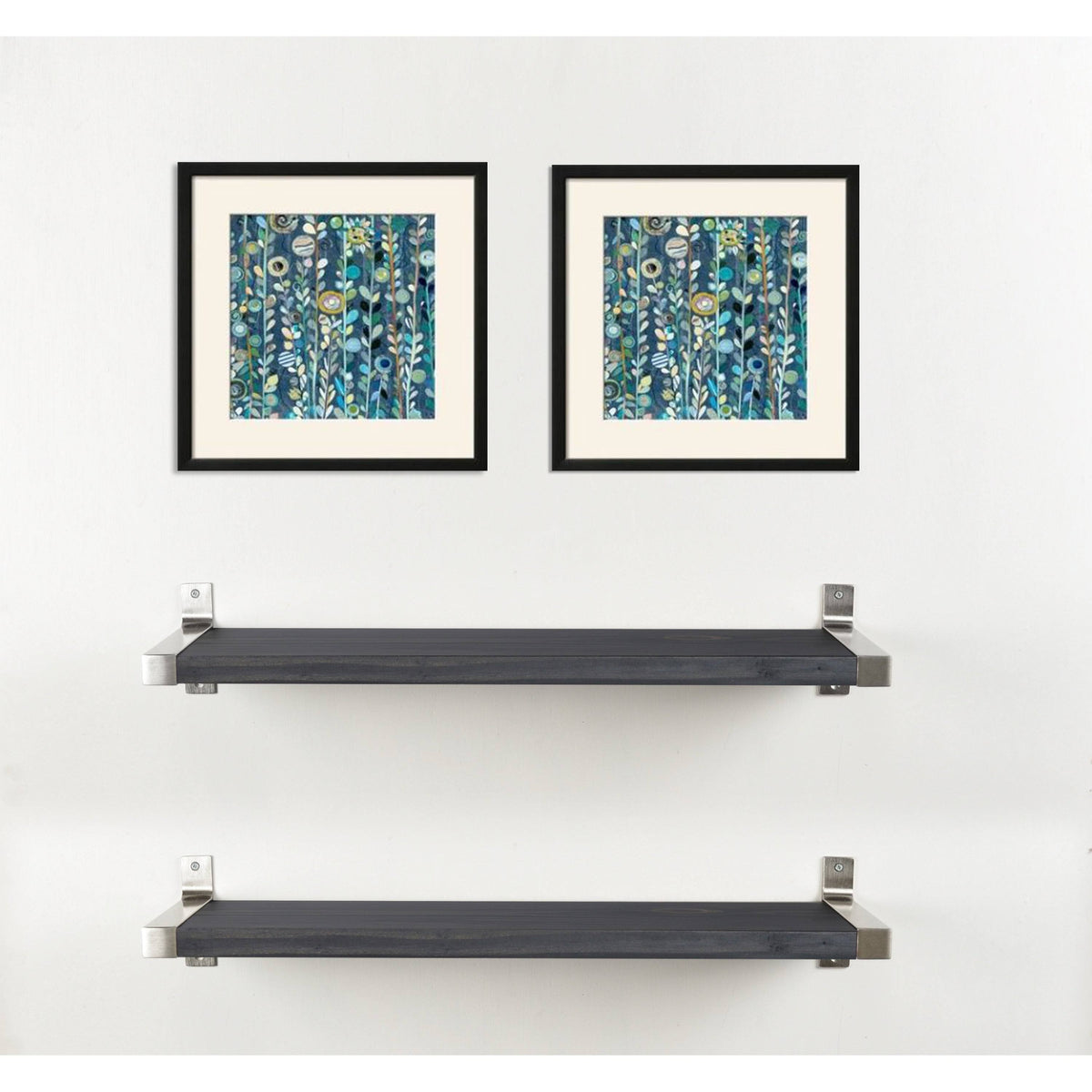 Ebony 2-Piece Wall Shelf Set W7479