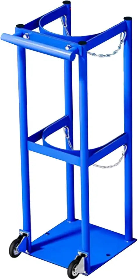 Heavy Duty Steel Oxygen Tank Holder with Wheels & Handle O93911
