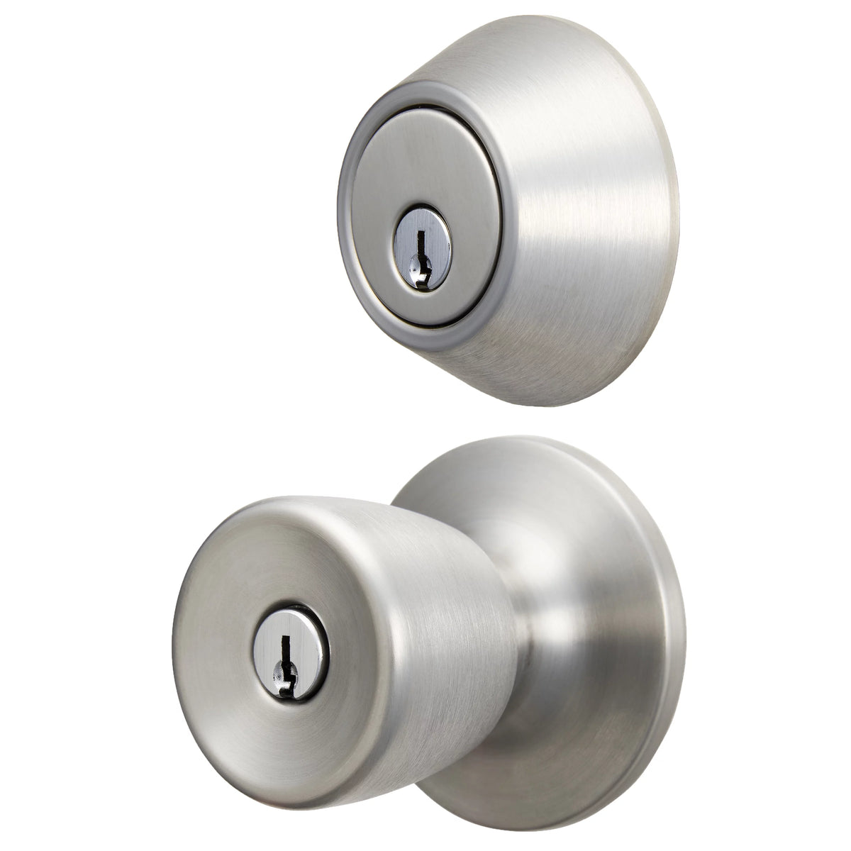 Polished Brass Doorknob and Deadbolt Combo Pack Q3963