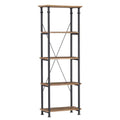 Solid Wood Bookcase in Rustic Brown I21541