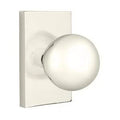 Polished Nickel Double Dummy Orb Door Knob and Rectangular Rose E690893
