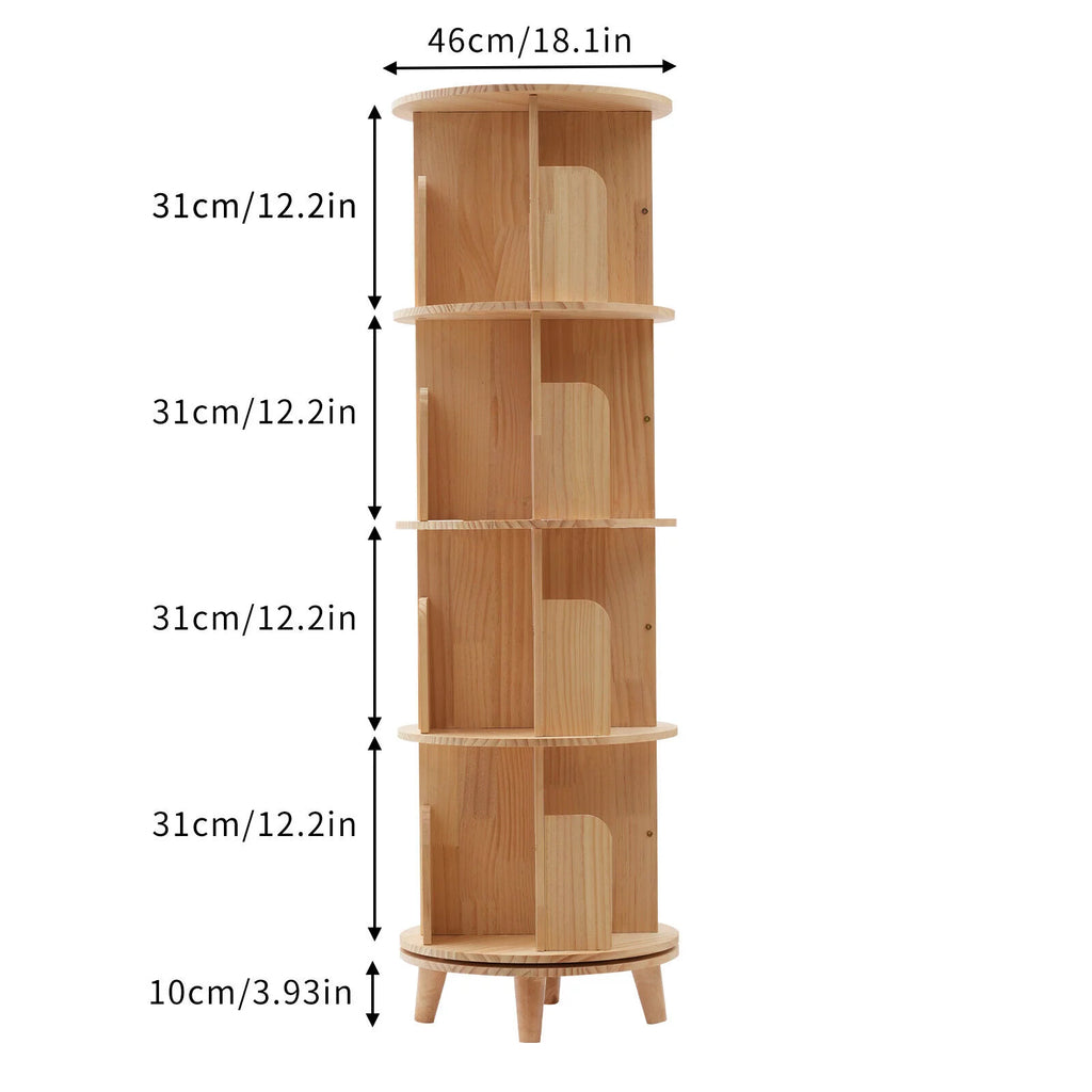 4-Tiers Rotating Bookshelf Y4429