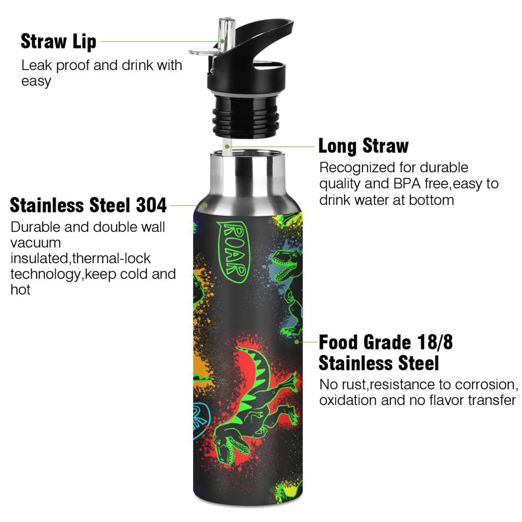 Stainless Steel Insulated Water Bottle with Straw Lid S3173