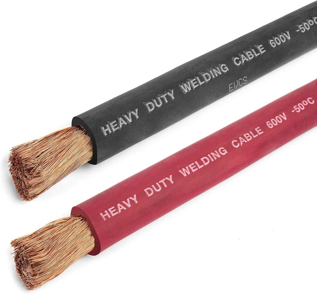 4/0 Gauge 15 Feet Black 15 Feet Red Combo 100% Copper Welding Cable 600 Volt B803