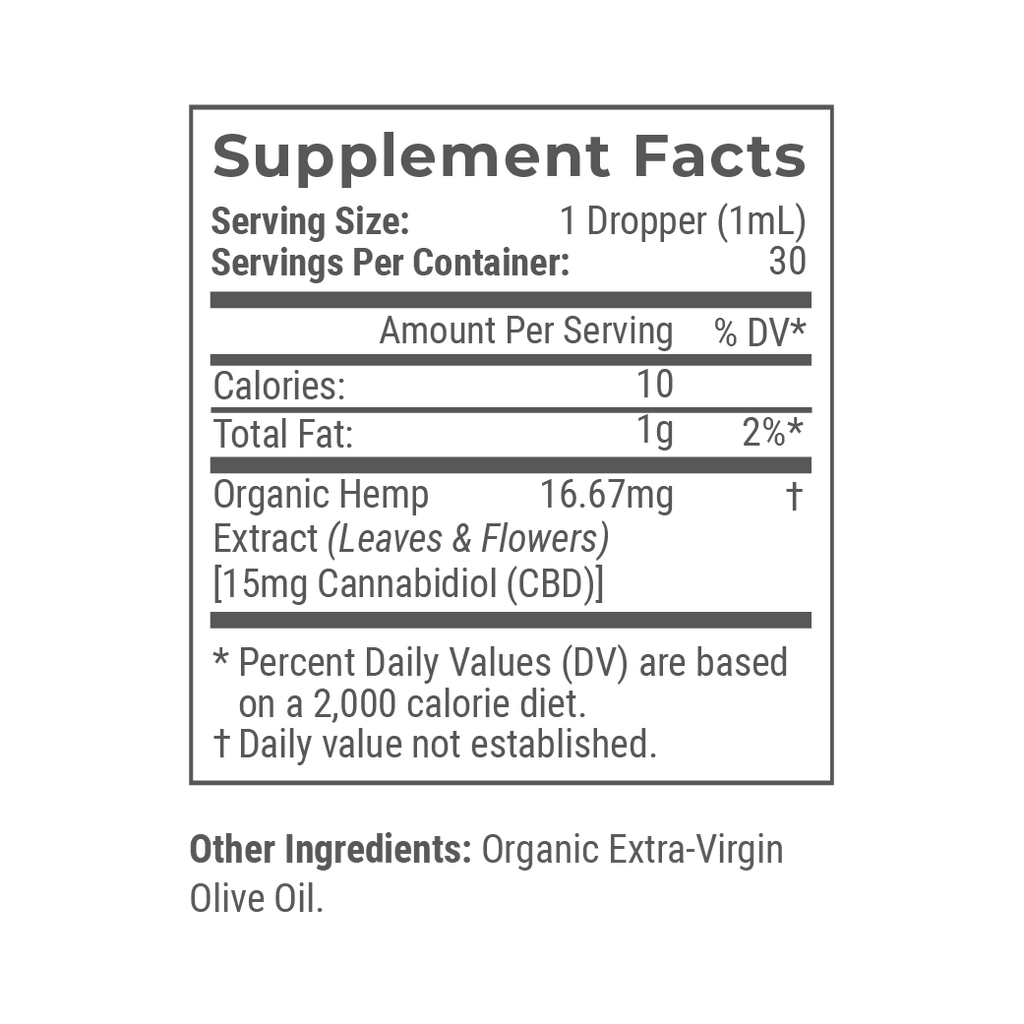 Organic CBD Tincture (Unflavored) U5273