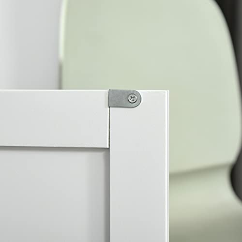 White Mobile Kitchen Island with Storage N1280
