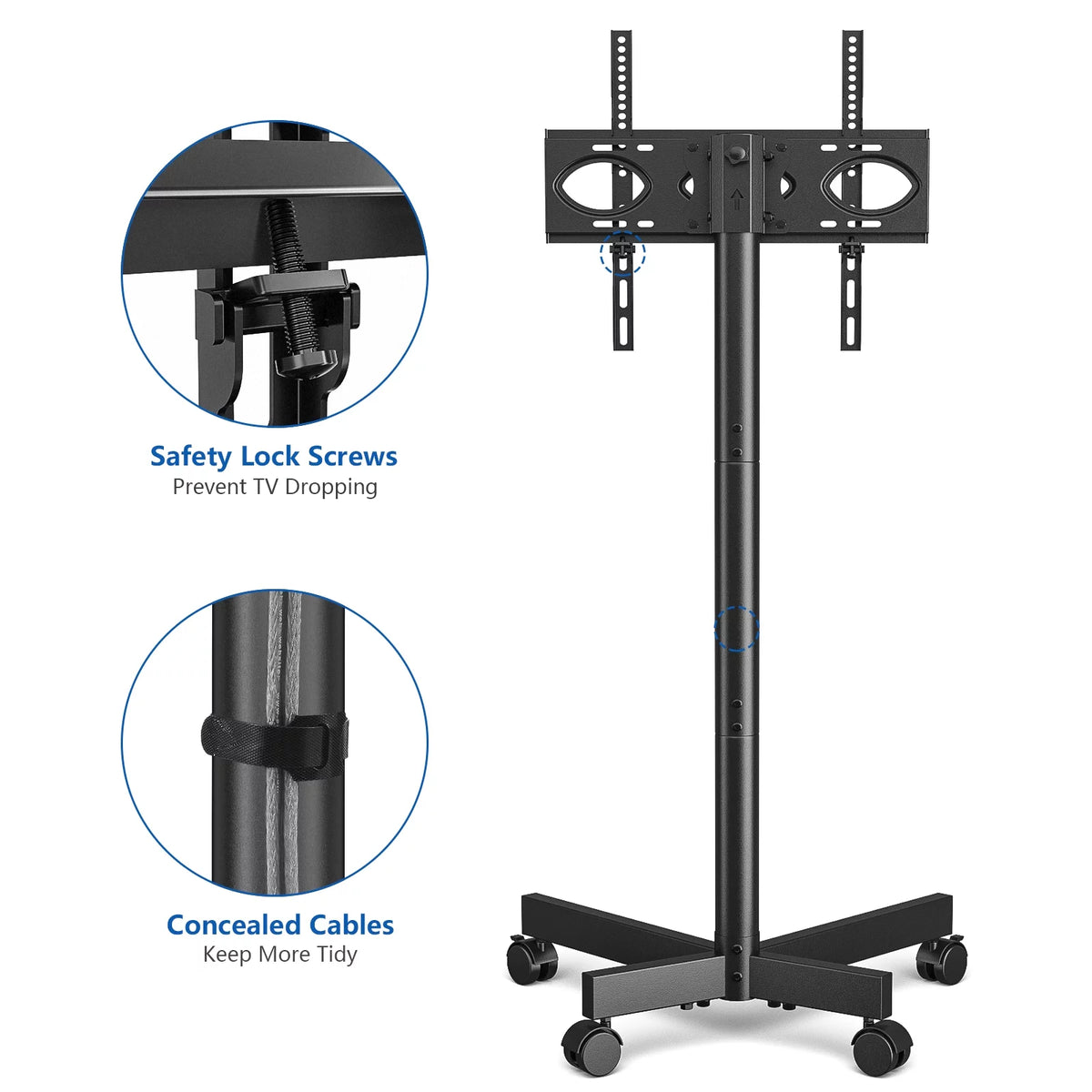 Mobile TV Stand up to 60 inch with Mount Cart W90579