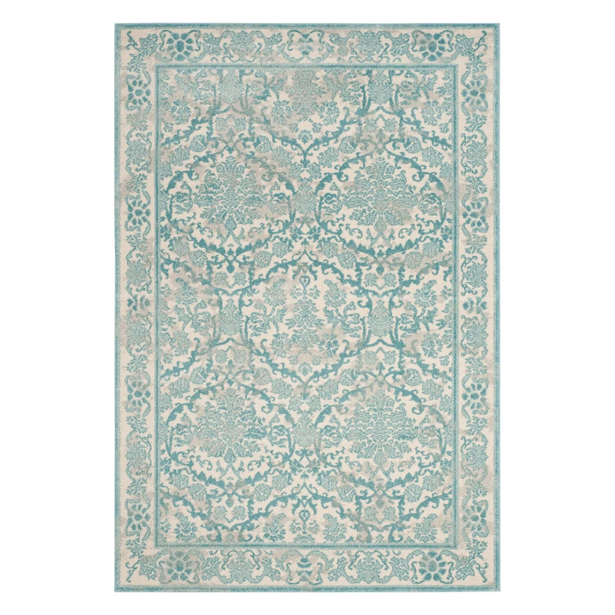 Ivory Gold Bordered Area Rug 10' x 14' E737621