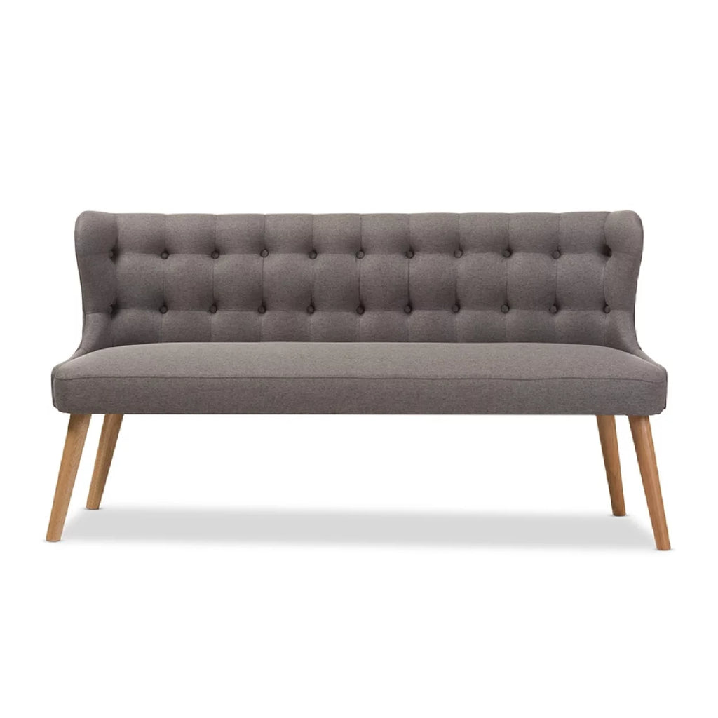 Grey Fabric 3-Seater Settee Bench J67959