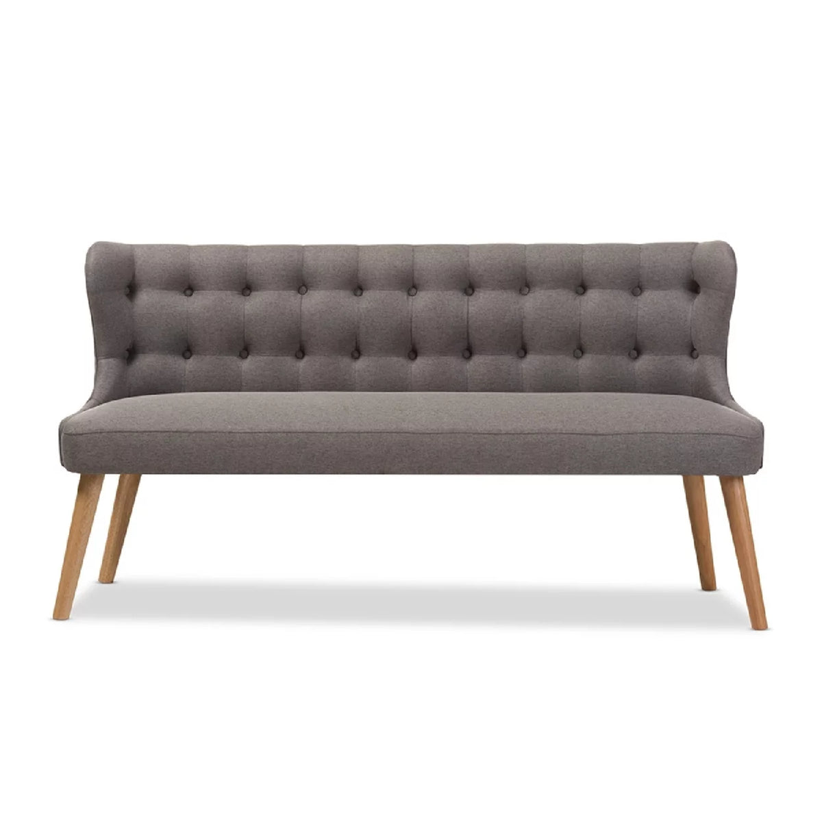 Grey Fabric 3-Seater Settee Bench J67959
