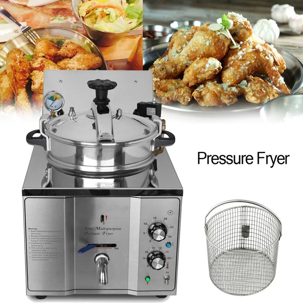 16L Electric High Pressure Stainless Steel Fried Chicken Stove S8017