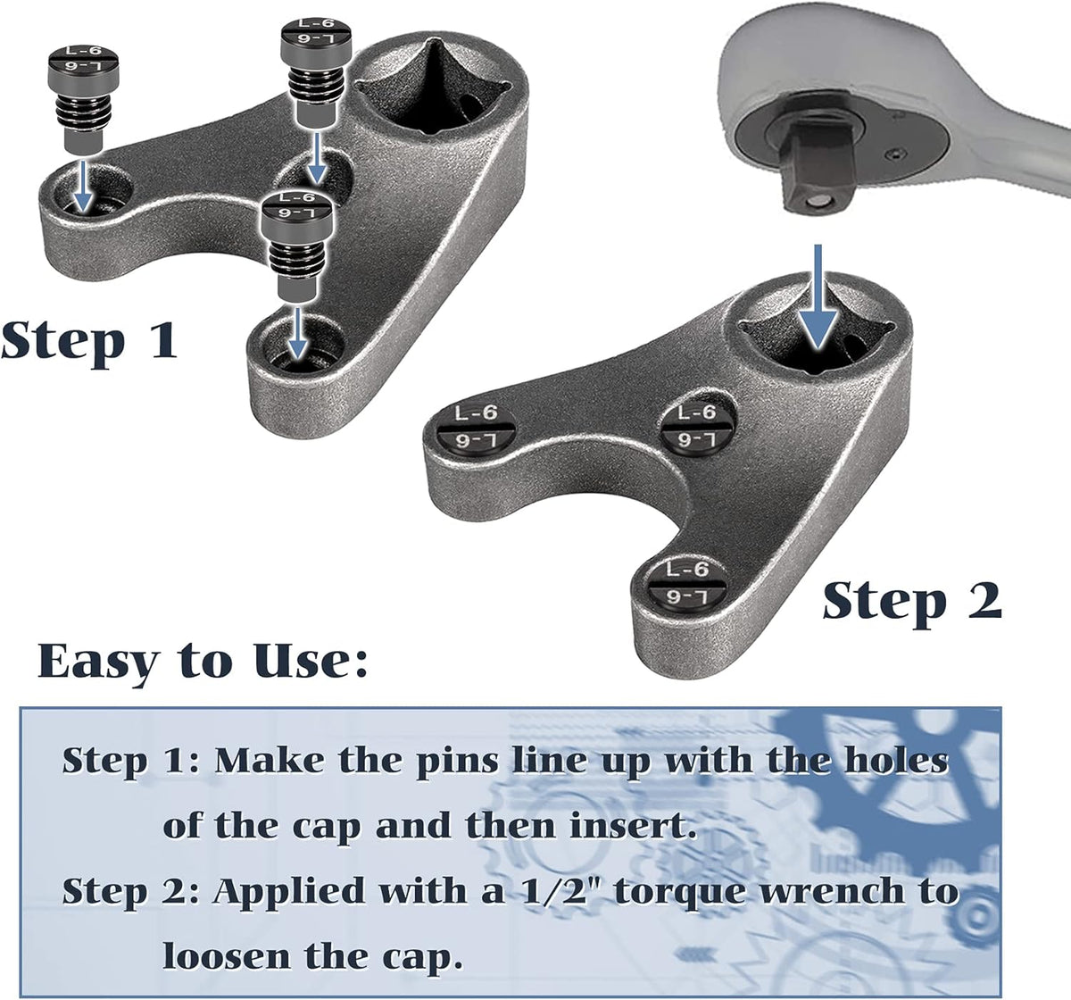 35mm x 6mm Outboard Trim/Tilt Pin Wrench Tools Pack of 2 V17115