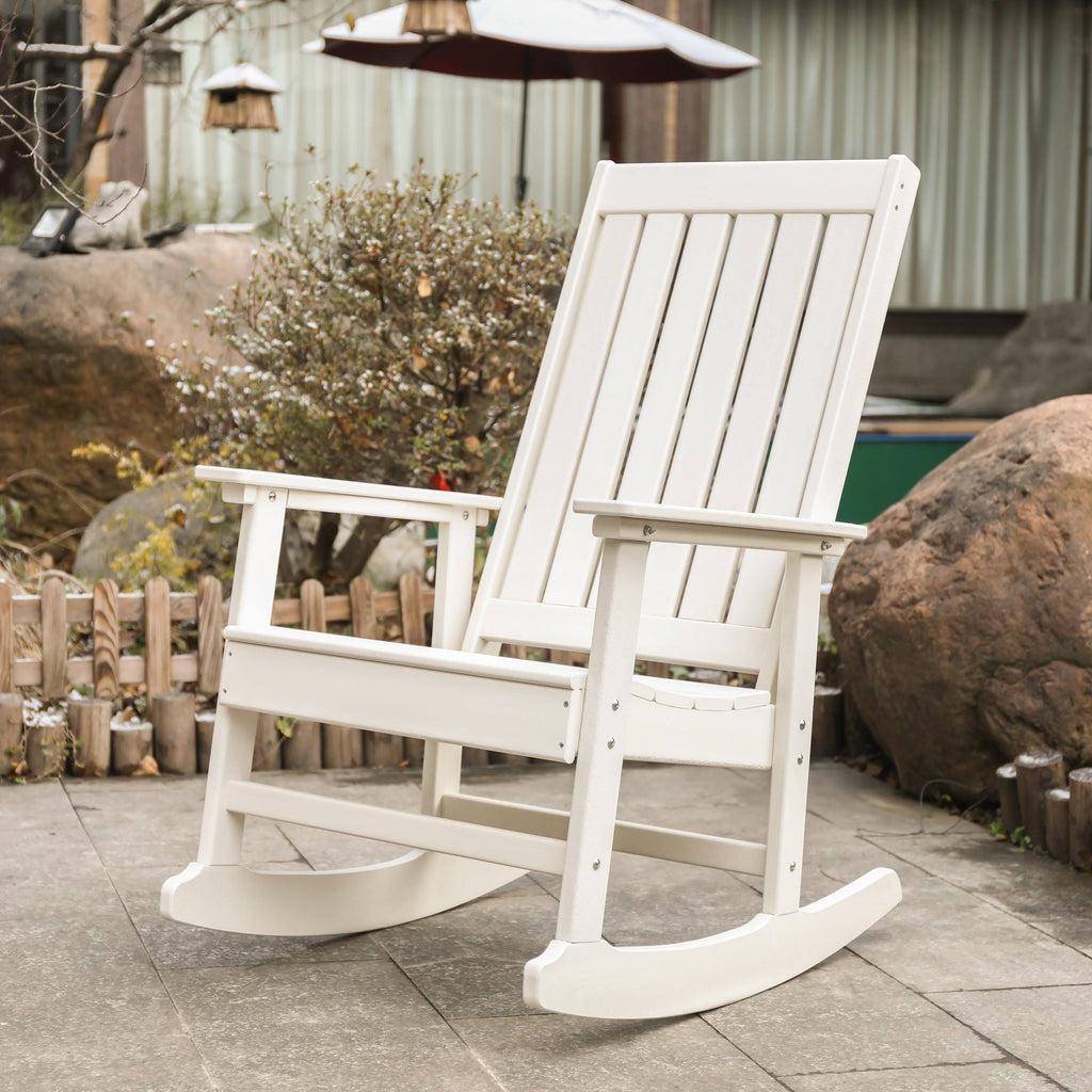 Black Tek-Wood Adirondack Rocker Chair P9783