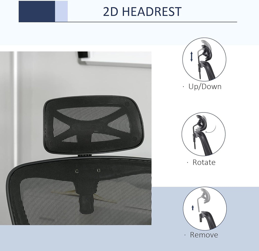 Black Ergonomic Mesh Office Chair with Lumbar Support P830791