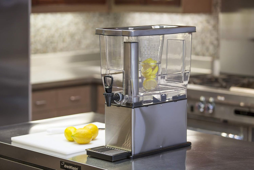 3 Gallon Silver Cold Beverage Dispenser, Pack of 2 A44883
