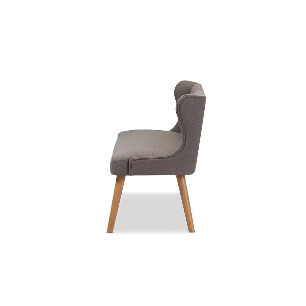 Grey Fabric 3-Seater Settee Bench J67959