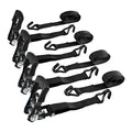 1000 lb. Capacity 1-1/2 in. x 10 ft. Ratcheting Tie-Down Straps, 4 Pack H5916