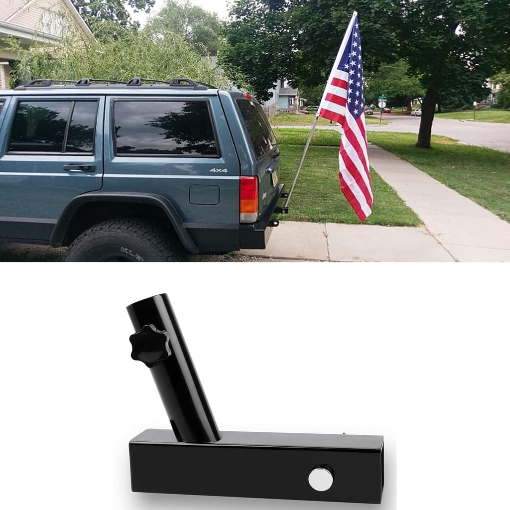 Dual Flag Pole Holder for SUV, RV, Pickup, Truck, Camper, Trailer E595