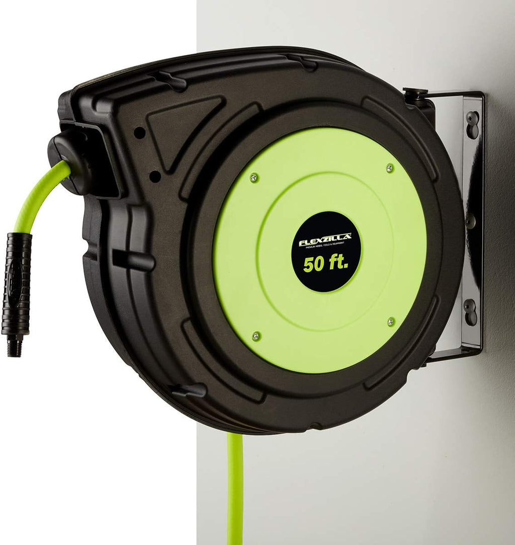 Retractable Enclosed Plastic Air Hose Reel, 3/8 in. x 50 ft W4672