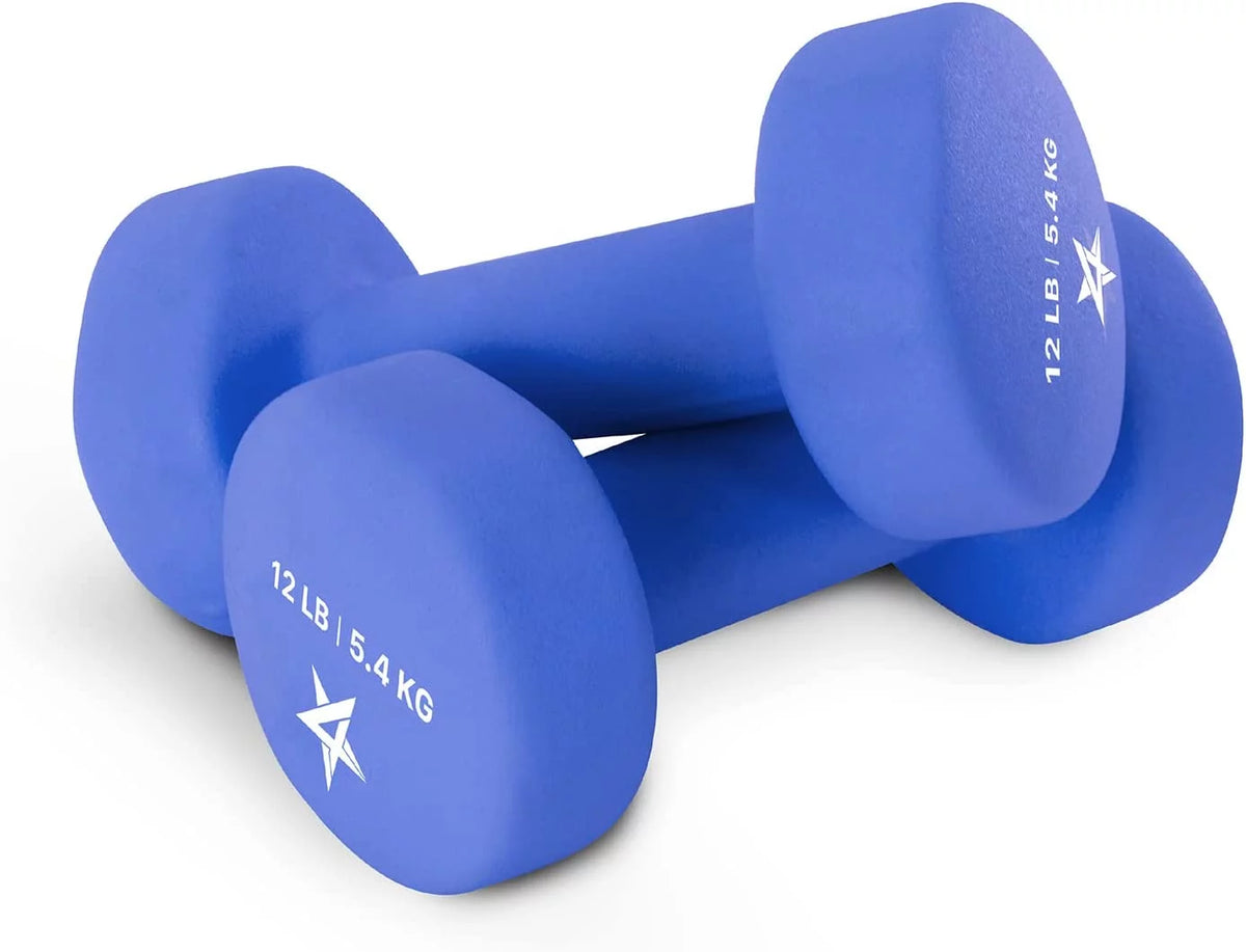 3 lbs Neoprene Dumbbells with Non Slip Grip, Light Green, Pair W691