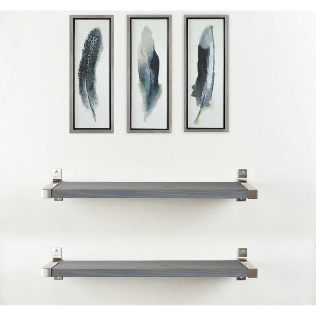Ebony 2-Piece Wall Shelf Set W7479