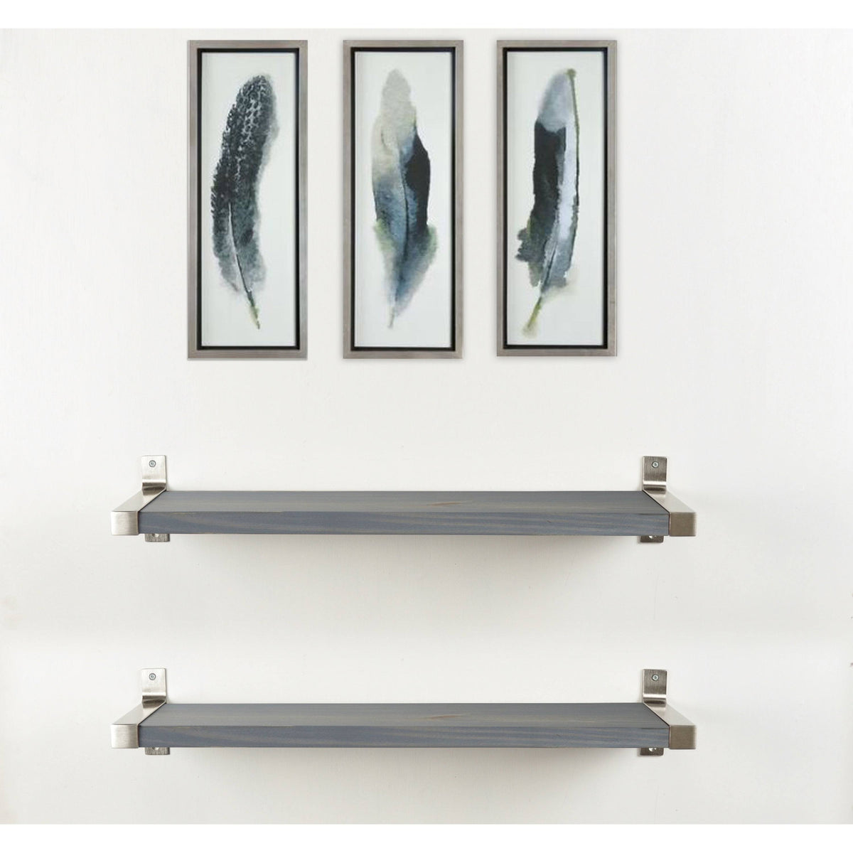 Ebony 2-Piece Wall Shelf Set W7479