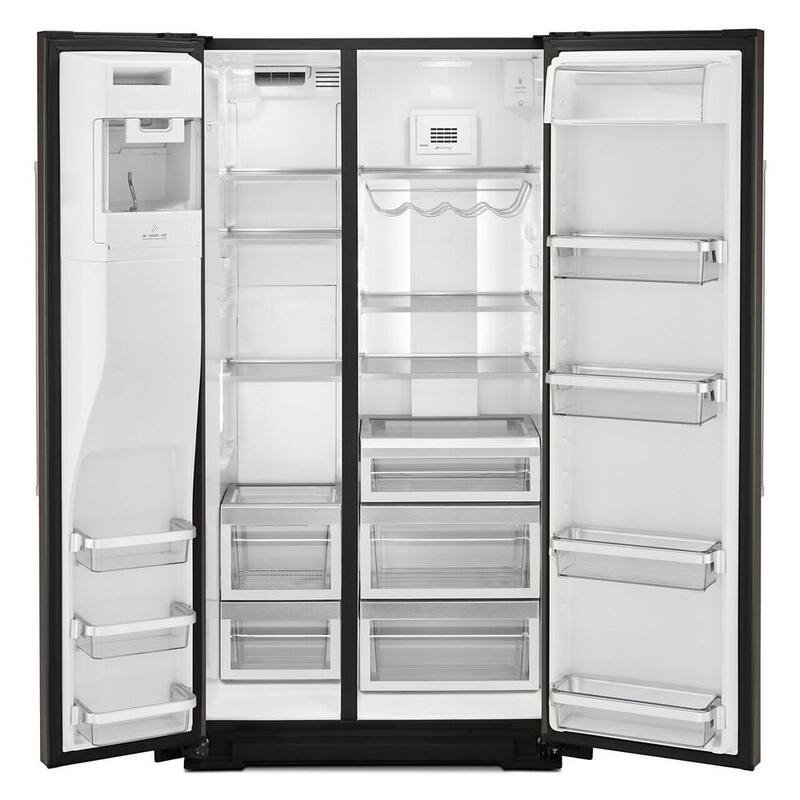 Black Stainless Steel Counter Depth Side by Side Refrigerator I33260