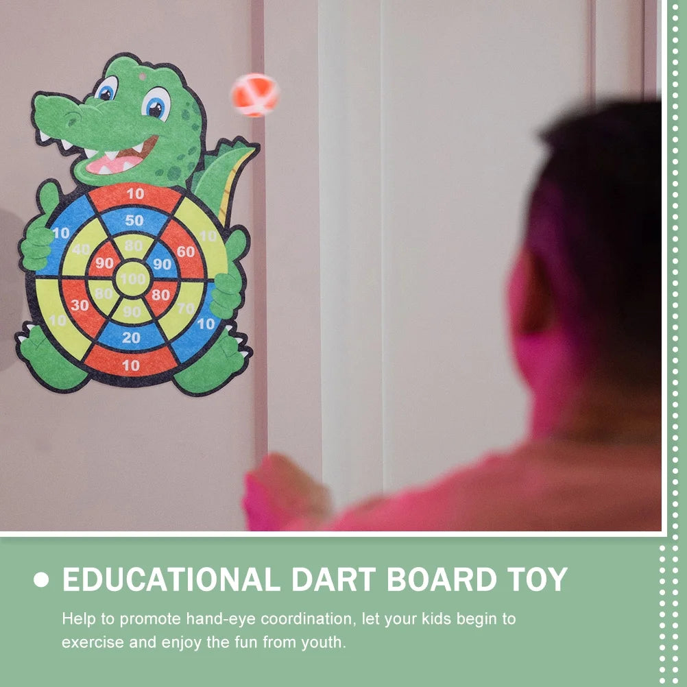 Kids Dart Board Game Sticky Balls Indoor Cartoon J8596