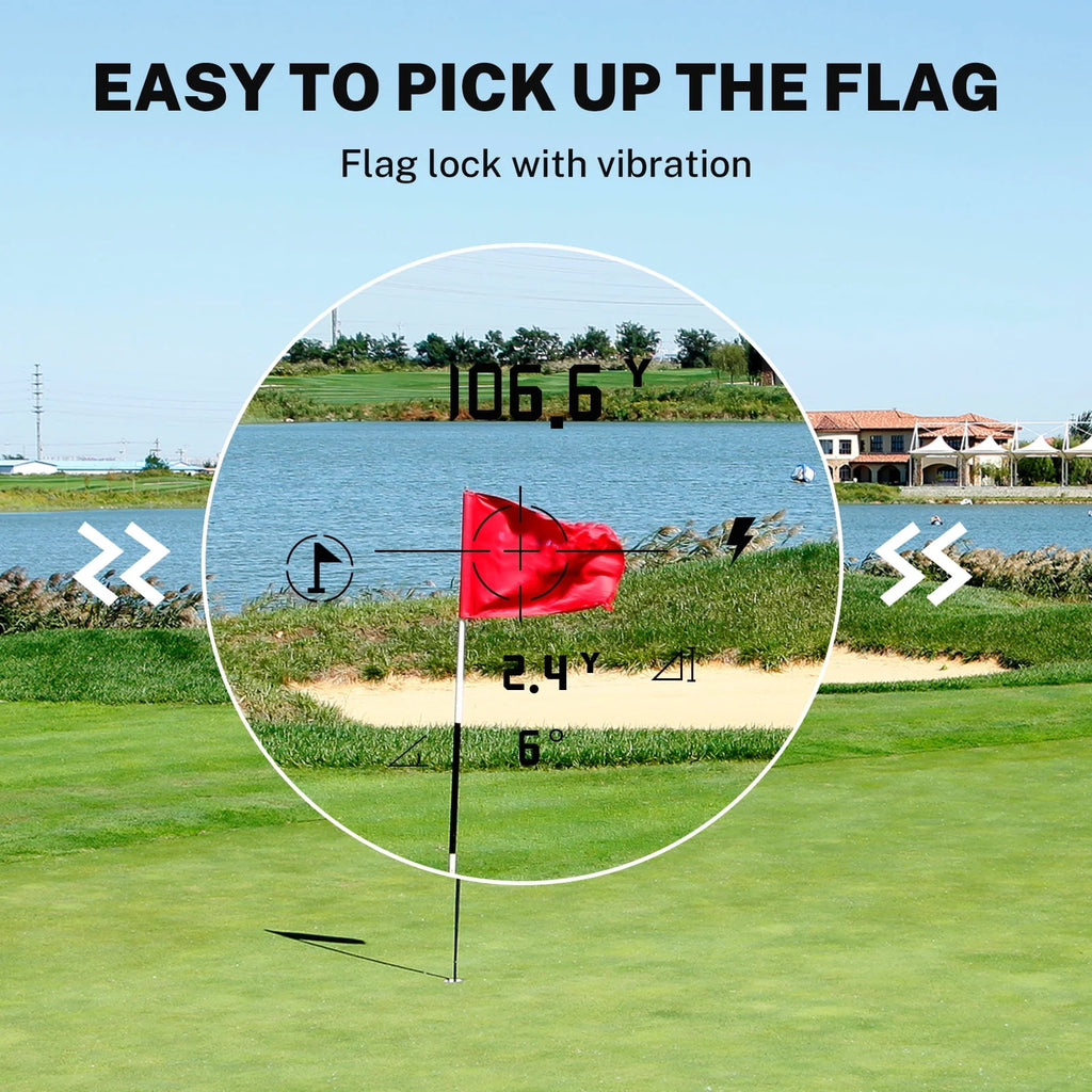 Laser Golf Rangefinder 900 Yards 7X Magnification with Slope Switch Z613200