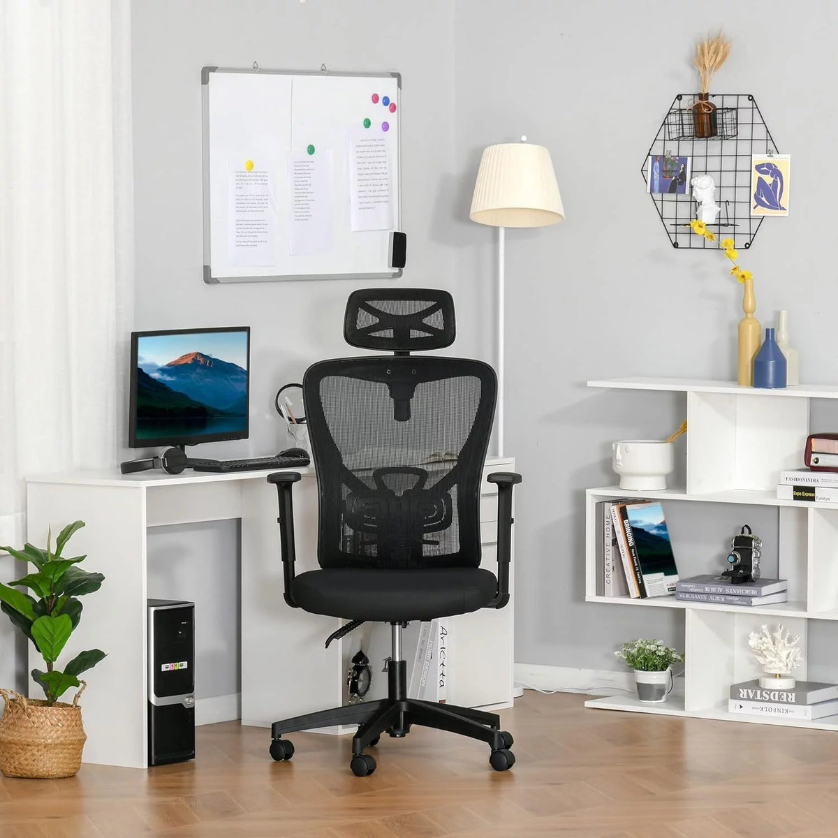 Black Ergonomic Mesh Office Chair with Lumbar Support P830791