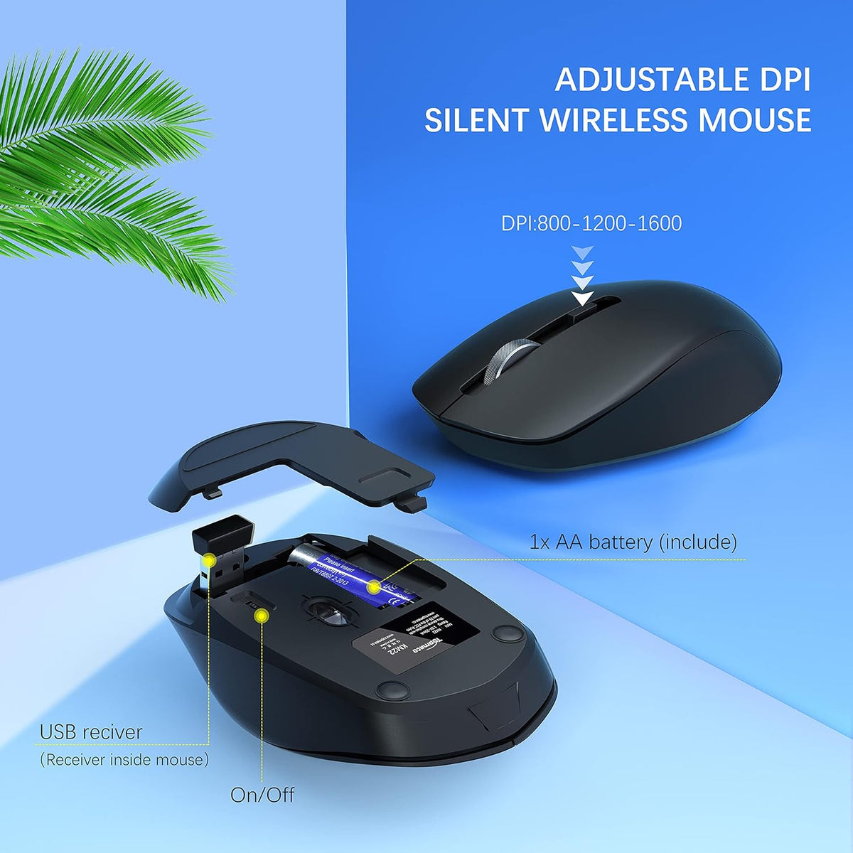 Wireless Silent Keyboard and Mouse Combo with Calculator Button E471