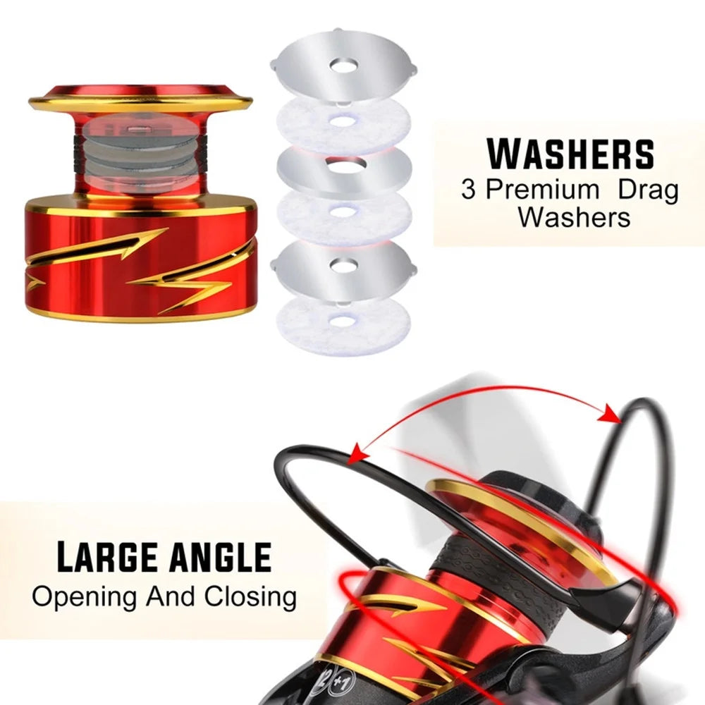 Sougayilang Fishing Reel Ultralight 12+1 BB Spinning Reel R39381