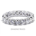Platinum 950 4-Prong Setting 1.34 Carat Total Natural Diamonds Eternity Ring F173