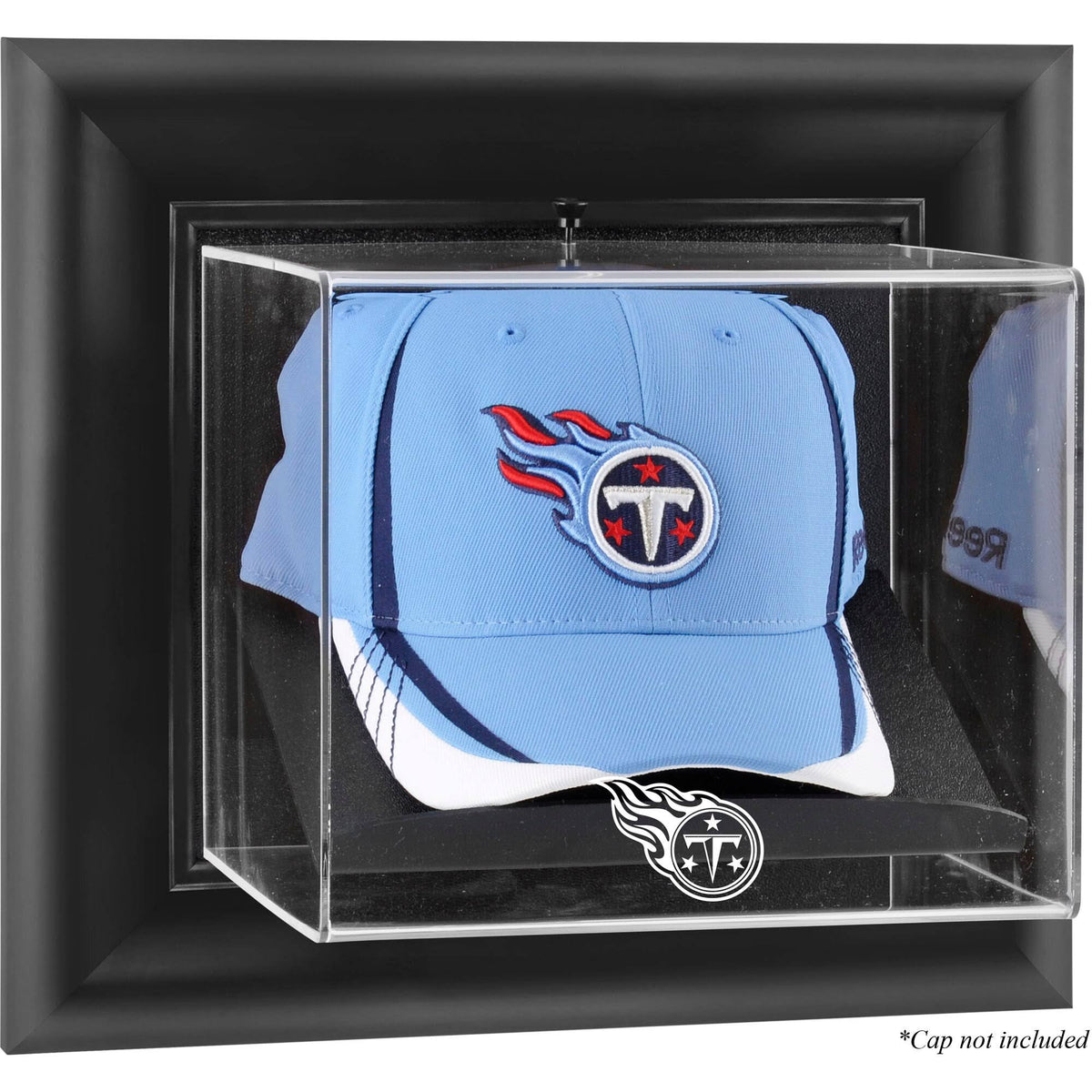 Black Framed Wall-Mountable Cap Display Case O697
