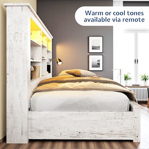 Twin Wood Daybed with Bookcase Headboard and 3 Drawers H427580